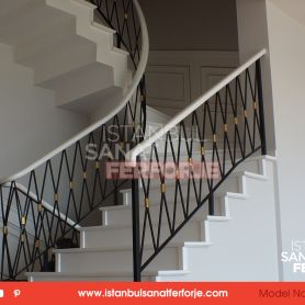 White Wrought Iron Stair Railing